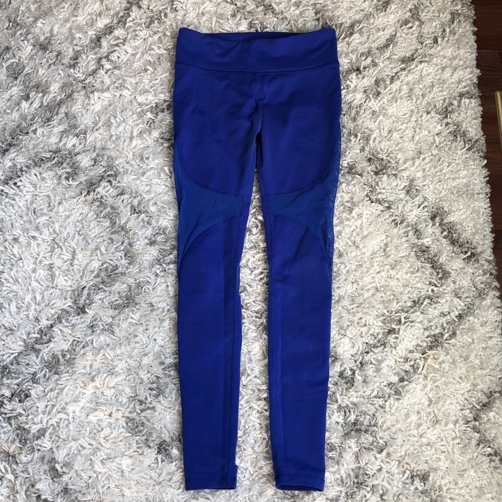 ALO Yogs Coast stirup mesh blue leggings small